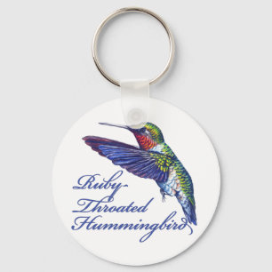 Ruby Throated Hummingbird Scripted Sleutelhanger