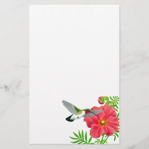 Ruby Throated Hummingbird Stationery Briefpapier