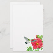 Ruby Throated Hummingbird Stationery Briefpapier (Voorkant / Achterkant)
