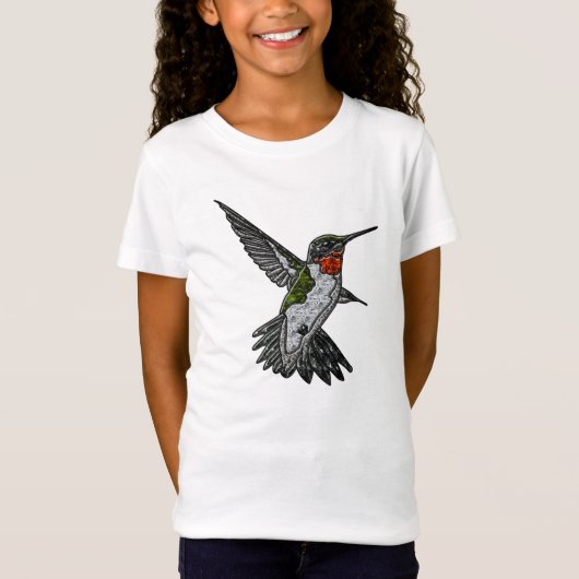 Ruby Throated Hummingbird T-shirt (Voorkant)