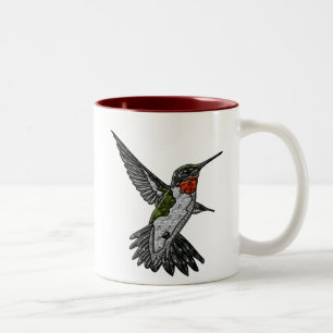 Ruby Throated Hummingbird Tweekleurige Koffiemok