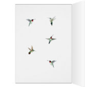 Ruby-throated Hummingbirds Birthday Card (Intérieur (Gauche))