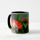 Ruby-Throated Kolibrie "Gerber Daisys" Mok (Voorkant links)
