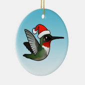 Ruby-throated kolibrie kerst keramisch ornament (Rechts)