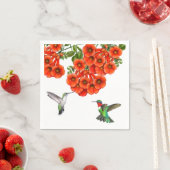 Ruby Throated Kolibrie Paar Servetten (Insitu)