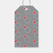 Ruby trouwdag feest ring dank u cadeaulabel (Achterkant)