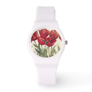 Ruby Tulips Horloge