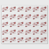 Ruby Typografie met Rozen Red en White Cadeaupapier (Vlak)