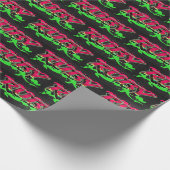Ruby Vorname Name Graffiti red green Cadeaupapier (Hoek)
