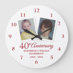Ruby Wedding 40th Jubileum Childhood Foto's Grote Klok
