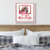 Ruby Wedding Jubileum 11x11-inch 40e foto Canvas Afdruk (Insitu (Slaapkamer))