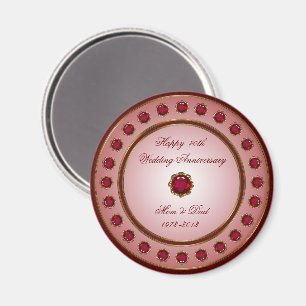 Ruby Wedding Jubileum Magnet Magneet