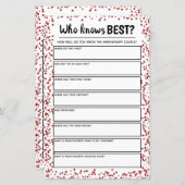 Ruby Wedding Jubileum Party Game (Voorkant / Achterkant)