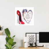 Ruby Wedding Jubileum Poster, met Poster (Thuiskantoor)