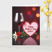 Ruby Wine Gelukkige Moederdag Kaart (Gele Bloem)