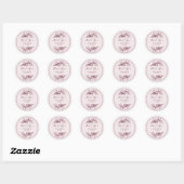 Ruby Wine Simple Boho Dank u bruiloft gunst Ronde Sticker (Vel)
