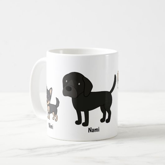 Rubyfornia 3-Dog pourrait tasse classique (Devant gauche)