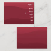 Rubyred Wave - Chubby Visitekaartje (Voorkant / Achterkant)