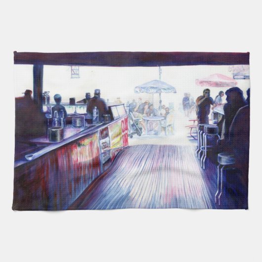 Ruby's, Coney Island, New York Theedoek (Horizontaal)