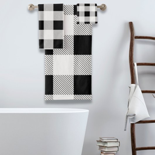 ruc farmhouse chic black and white plaid