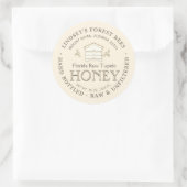 Ruche avec Petites abeilles Miel Étiquette Main Bo (Sac)