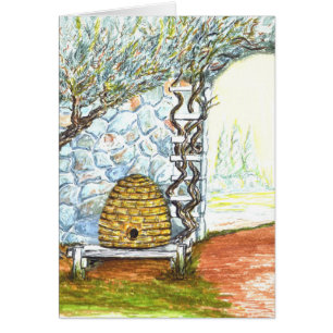 ruche d'abeille de cour