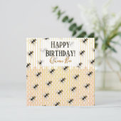 ruche d'abeilles | Carte d'anniversaire (Debout devant)