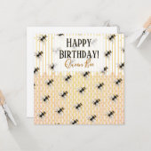 ruche d'abeilles | Carte d'anniversaire (Devant/Arrière en situation)