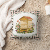 Ruche dans la prairie estivale Coussin de campagne (Couverture)