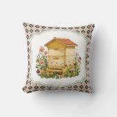 Ruche dans la prairie estivale Coussin de campagne (Recto)