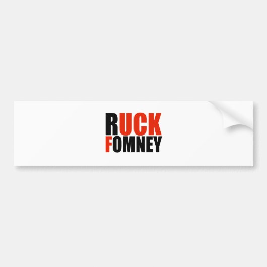 RUCK FOMNEY- BUMPERSTICKER (Voorkant)