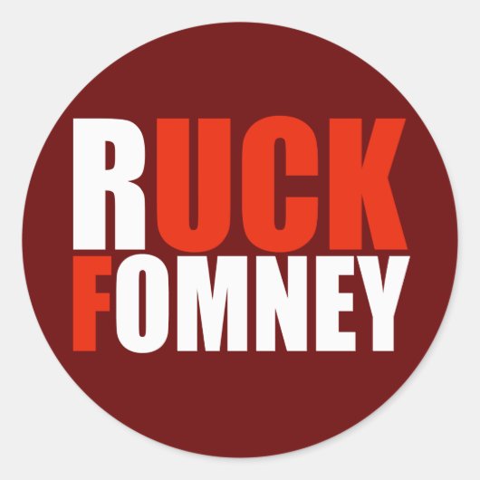 RUCK FOMNEY wit Ronde Sticker (Voorkant)