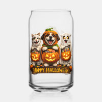 Rücktrekkend trio grillig gelukkig Halloween glas