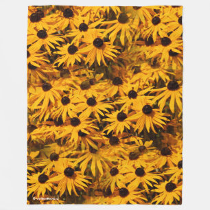 Rudbeckia Fulgida/Oranje Coneflower Fleece Deken