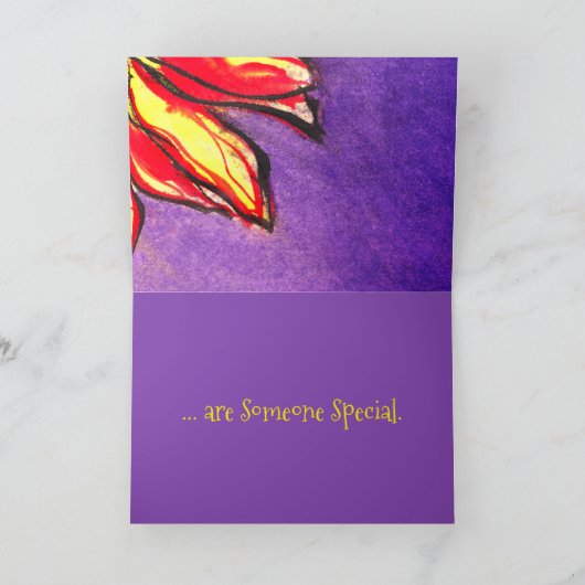 *'Rudbeckia O' design, JIJ ... bent iemand speciaa Bedankkaart (Binnen)