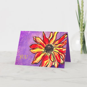 *'Rudbeckia O' design, JIJ ... bent iemand speciaa Bedankkaart