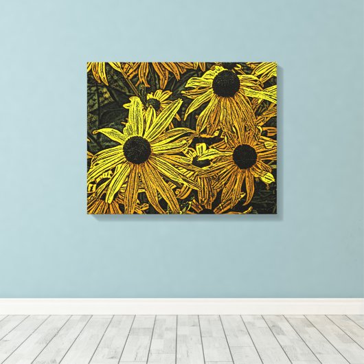 RUDBECKIAS CANVAS AFDRUK (Insitu (Houten vloer))