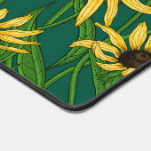 Rudbekia jaune sur vert foncé (Coin)