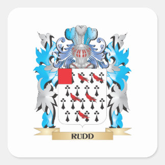 Rudd Wapenschild - Family Crest Vierkante Sticker