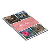 Ruddy Pink Batik Collage and Name Notitieboek (Rechterzijde)