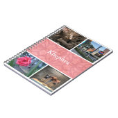 Ruddy Pink Batik Collage and Name Notitieboek (Linkerzijde)