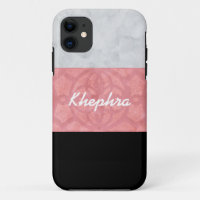 Ruddy Pink Batik Grey Waterverf en naam