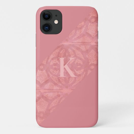Ruddy Pink Batik Letter Case-Mate iPhone Case (Achterkant)