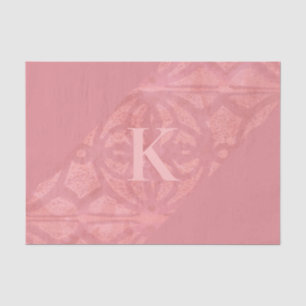 Ruddy Pink Batik Letter Tissuepapier