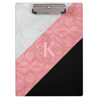 Ruddy roze batik en grijze Waterverf Klembord