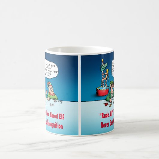 Rude ALF Funny Elf Xmas Mok (Center)