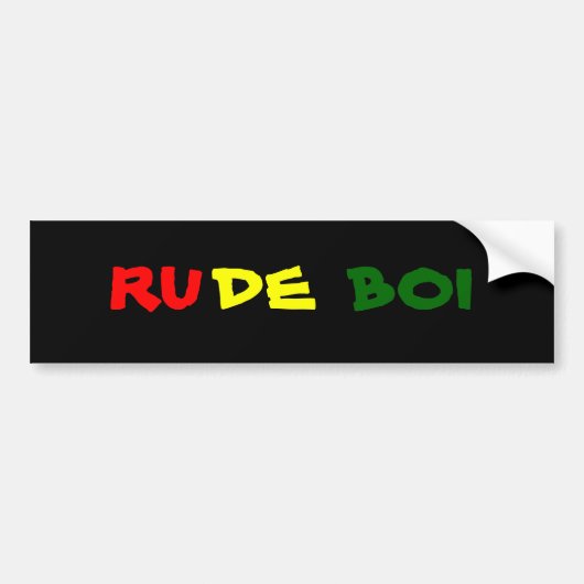 RUDE BOI BUMPERSTICKER (Voorkant)