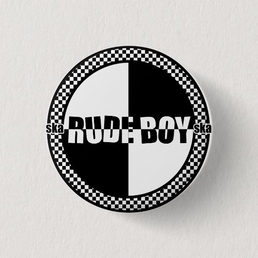 Rude Boy Pin Ronde Button 3,2 Cm (Voorkant)