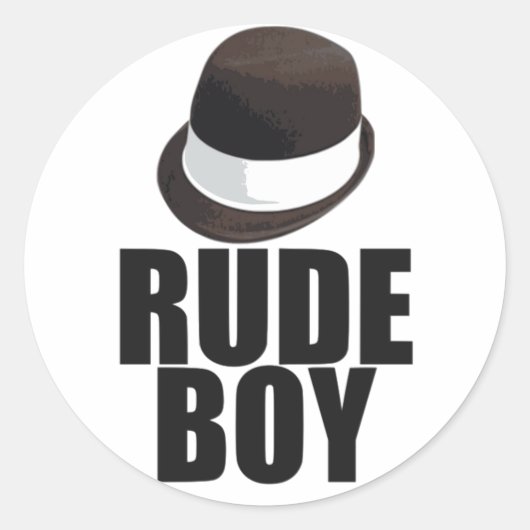 Rude Boy Ronde Sticker (Voorkant)