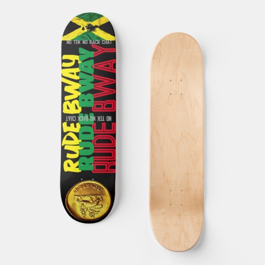 RUDE BWAY 8 1/4 "Skateboard Deck Skateboard (Voorkant)